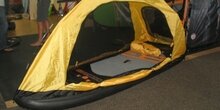O projeto une uma barraca de camping a uma prancha de SUP será explorado em programa de tv. Foto: reprodução SupConnect